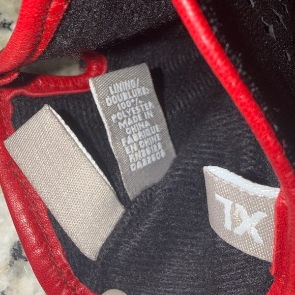 ECHO Black and Red Perforated Soft Buttery Leather Riding Gloves Size XL - Picture 10 of 16